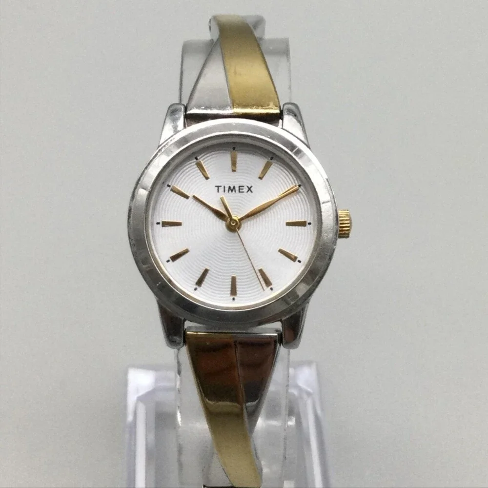 Timex Womens Watch 25mm Two Tone Expansion Bracelet TW2R98600 New Battery